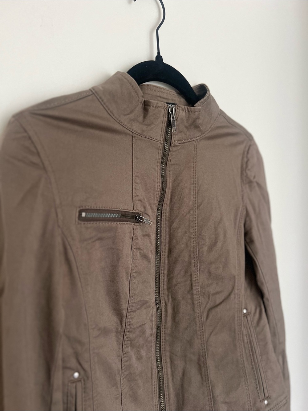 Express Olive Utility Zip Jacket - Picture 4 of 4